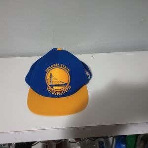 Mitchell & Ness Blue and Yellow Golden State Warriors Hat